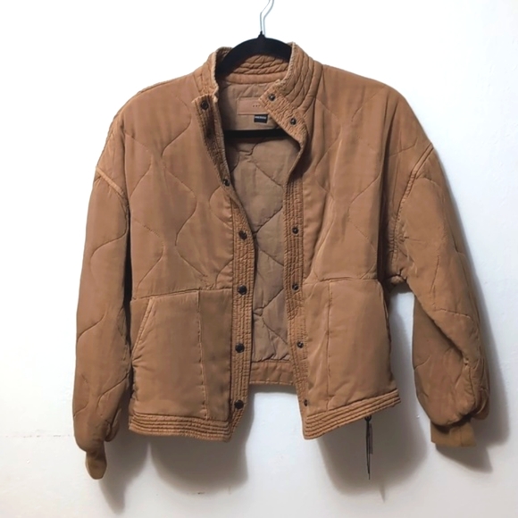 Blank NYC Chai Tea Quilted Jacket, Size XS - Picture 5 of 14